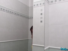 Amerikanisch, Arsch, Blasen, Schwanz, Hundestellung, Pov, Dusche, Nass