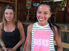 バイセクシャル, ブロンド, フェラチオ, なめる, 裸, ハメ撮り, オマンコ, 三人