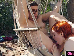 Любители, Волосатые, Лесбиянка, Лизание, На природе