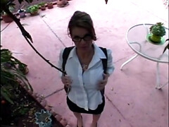 お尻, デカパイ, ブロンド, フェラチオ, 口内発射, 眼鏡, ハードコア, タトゥー