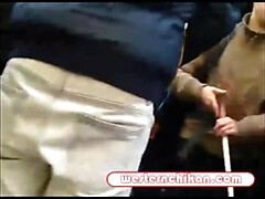 Blonde Wife Groped on Crowded Bus While Cuckold Watches