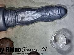 Leie, In den arsch, Dildo, Schwul, Behaart, Hardcore, Solo, Spielzeuge