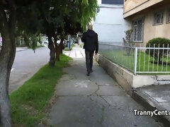 Guy fucks saucy bum shemale latina