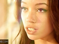 黒人, フェラチオ, 茶髪の, バック, 指いじり, キス, オマンコ, ティーン