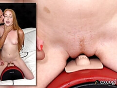 Grosser schwanz, Blasen, Hundestellung, Masturbation, Natürlichen titten, Dürr, Titten, Spielzeuge