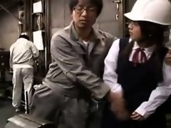 Leie, Asiatisch, Hundestellung, Japanische massage, Uniform