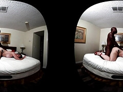 Incredible MILF interracial VR sex smutty clip