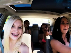 Amateur, Rubia, Morena, Europeo, Grupo, Sexo duro, Al aire libre, Adolescente