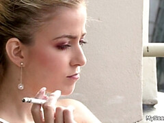 Rubia, Checa, Polla, Abuelo, Tetas naturales, Fumando, Chupando, Adolescente