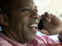 Hollie gets her pussy stretched with a massive black cock!