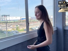 素人, お尻, フェラチオ, 茶髪の, 気狂い, オマンコ, ロシア人, オッパイの