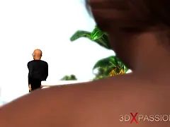 Grosser schwanz, Besamung, Hundestellung, Interrassisch, Im freien, Party, Schreiend, Sklave
