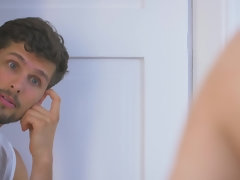 Dormitorio, Mamada, Morena, Pareja, Corridas faciales, Lamidas, Tetas naturales, Coño