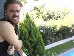 Bruinharig, Sperma shot, Sperma in gezicht, Doordringend, Trio