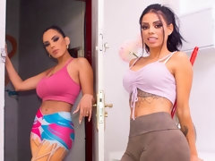 デカ尻, フェラチオ, バック, 手コキする, ラティーナ, ハメ撮り, 三人, オッパイの