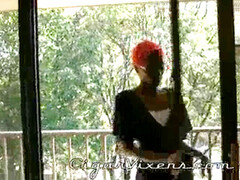 Zwart, Ondergoed, Masturbatie, Buiten, Roken, Alleen, Kousen, Bekijker