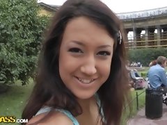 Anal, Brunette brune, Tir de sperme, Hard, De plein air, Pov, Public, Adolescente