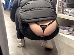 Leie, Arsch, Frau, Fetisch, Flashen, Im freien, Öffentlich, Realität
