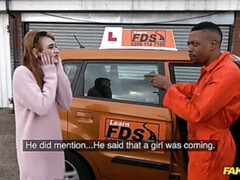 Minx squirts on mechanics big cock