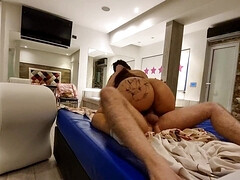 ぽっちゃり, デカ尻, デカチン, 茶髪の, デブ, ラティーナ, 熟年, 淫乱熟女