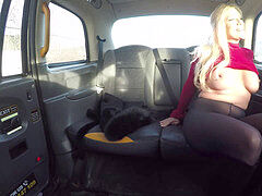 faux cab Sasha Steele gets her mammories out at the car wash