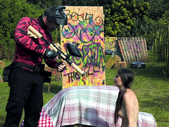 Минет, Брюнетки, На природе