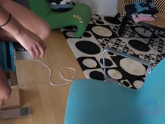 素人, 足コキ, 手コキする, ラティーナ, オイル, オーガズム, 小柄, オマンコ