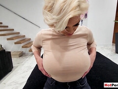 Grosser schwanz, Grosse titten, Blondine, Blasen, Vollbusig, Hardcore, Hd, Taboo