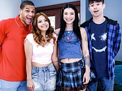 Awesome foursome action with Raven Lane and Kate Legend