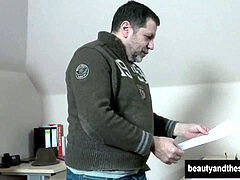 Fresh brunette teenager Cindy gets poked by elder Phillipe