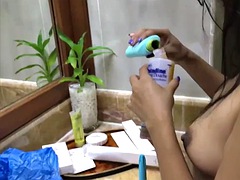 美女, フェラチオ, 茶髪の, 手コキする, 熟年, 淫乱熟女, 義母, ティーン