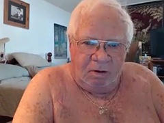 Grandpa show on webcam