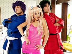 Chambre à dormir, Gros cul, Grosse bite, Blonde, En levrette, Chatte, Adolescente, Nénés