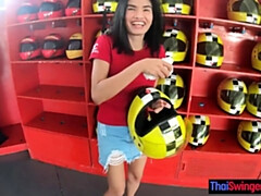 18, 素人, デカパイ, フェラチオ, 巨乳な, ハードコア, タイ, オッパイの