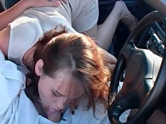 Arsch, Blasen, Auto, Hundestellung, Handjob, Im freien, Rotschopf, Jungendliche (18+)