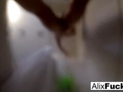 Sexy showering off with Alix Lynx