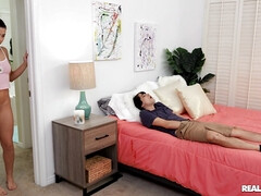 Slaapkamer, Zwart, Handbeurt, Interraciaal, Likken, Kut duiken, Douche, Tieten likken