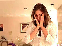 Kara Price gives a boy head and gets jizz flow on face after riding his jizz-shotgun