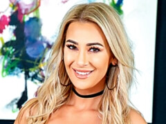 Blondine, Blasen, Hundestellung, Handjob, Lecken, Lingerie, Muschi, Rasiert