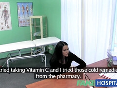 Real patients get their faces turned upside down by the fake doctors' cock