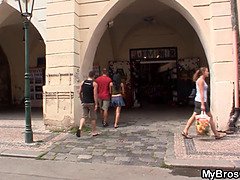 Czech brunette cheats with BF's brother