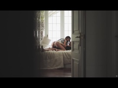 ビキニ, 黒人, フェラチオ, カップル, キス, 乳首, パンティ, フェラする
