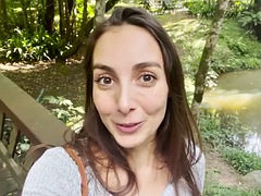 Leie, Tussi, Grosse titten, Braunhaarige, Deutsch, Masturbation, Im freien, Solo