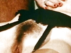 Retro Nymph Teases Me And You By Her Pretty Hairy Cunt