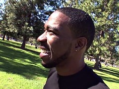 Emma gets naughty with a black cock in her mouth!!