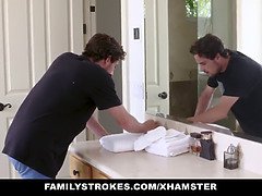 Familystrokes - curvy step-mother gets big booty poked by stepson