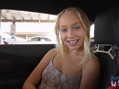 Petite Blonde Braylin Bailey Gets A Vibrator And Big Cock As A Present