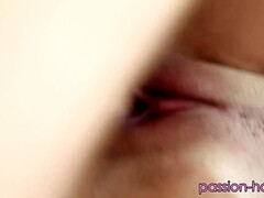 Bruinharig, Rondborstig, Classisch, Sperma in gezicht, Hardcore, Natuurlijk, Mager, Tieten likken