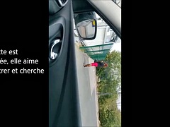 Amateur, Français, Lingerie, Masturbation, De plein air, Public, Transsexuelle, Solo