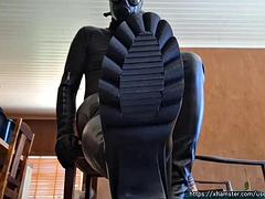 デカチン, ブーツ, 女装男装, 足, ゲイ, ゴム, レザー, 一人